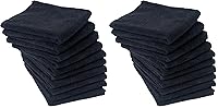 Vista 9 de Eurow toalla de microfibra de peluquería, 16 x 29 pulgadas, 10 unidades, color negro