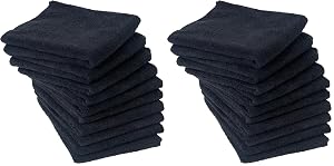 Eurow Microfiber Salon Towels Bleachproof Ultra Absorbent Quick Drying Soft Lightweight Durable for Hair Styling Beauty Barber Spa