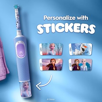 Oral-B Pro Kids Electric Toothbrush, 1 Handle Featuring Frozen, 1 Toothbrush Head, Designed by Braun, for Ages 3+