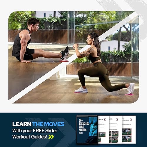 Miniatura 3 de Iron Core Fitness 2 discos deslizantes de doble cara, deslizadores de núcleo Ultimate Core Ab Fitness Trainer. Equipo de entrenamiento abdominal y