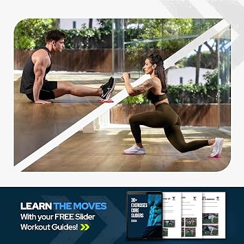 Iron Core Fitness 2 x Dual Sided Discs Core Sliders Ultimate Core Trainer- Gym Home Abdominal Total Body Workout Equipment