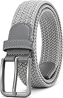 DOOPAI Men's Braided Stretch Belt - Elastic Woven Golf & Casual Belt, 1 3/8" Wide, No-Hole Adjustable 28-56" Waist, Gift Box