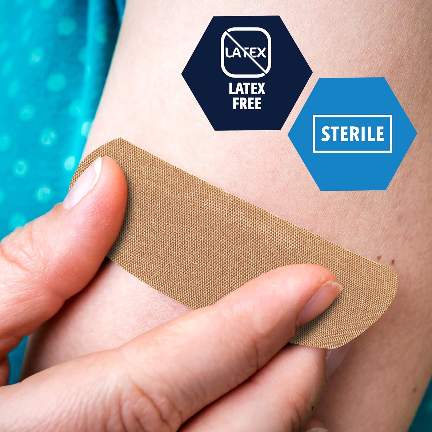 Medpride Sterile Fabric Adhesive Bandages [50 Count]- First Aid Bandages Coated with Hypoallergenic Adhesive & Non-Stick Pad- Latex-Rubber Free Wound Care Bandages- Individual Wrapped- 2” x 4.5'' : Health & Household