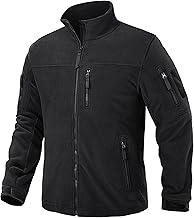 TACVASEN Men's Military Outdoor Fleece Jacket, Transition Jacket, Windproof Trekking Jacket, Full Zip with Zip Fastener