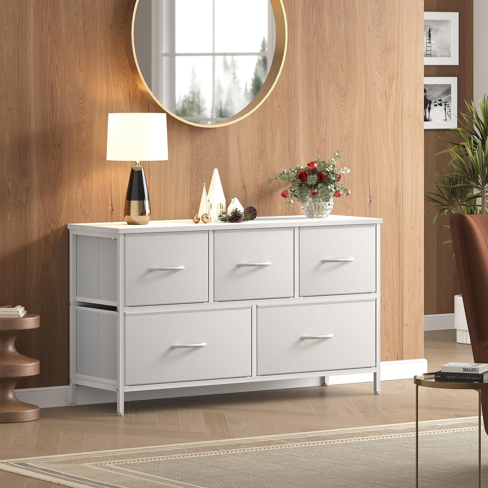 Best Plastic Chest of Drawers 2026 2 OLIXIS White Dresser for Bedroom, Wide Chest of Drawers for Clothes Storage — product photo