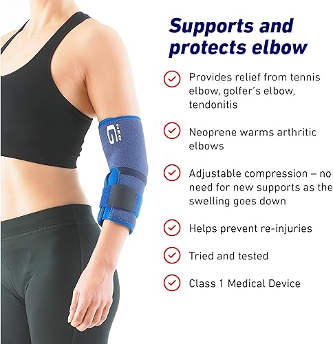 Miniatura 3 de Neo G - Soporte para codo para epicondilitis, codo de golfistas de tenis, esguinces, lesiones por tensión, tendinitis, artritis, recuperación,