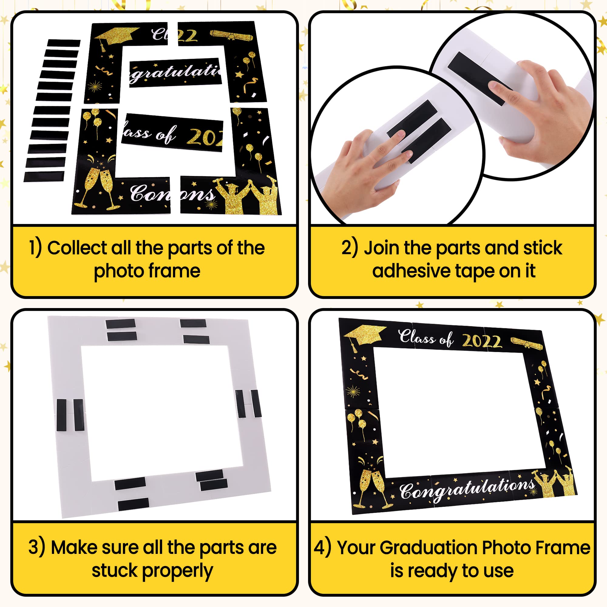 Buy Graduation Photo Booth Frame 2022 Big, 29x25 Inch Graduation