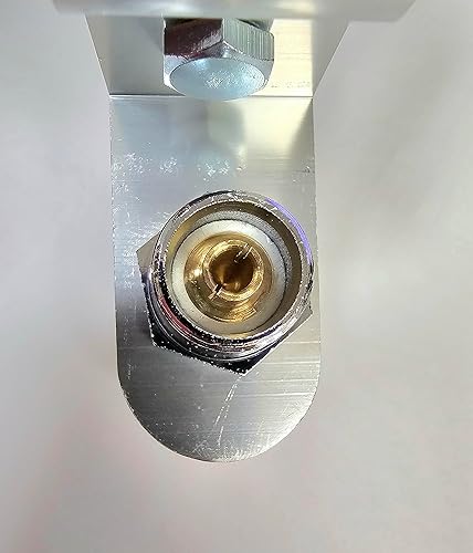 Miniatura 3 de Soporte de espejo de doble ranura de aluminio ligero, diseño delgado de 2 pernos, incluye perno SO-239 para antenas de radio CB con 3/8 pulgadas x