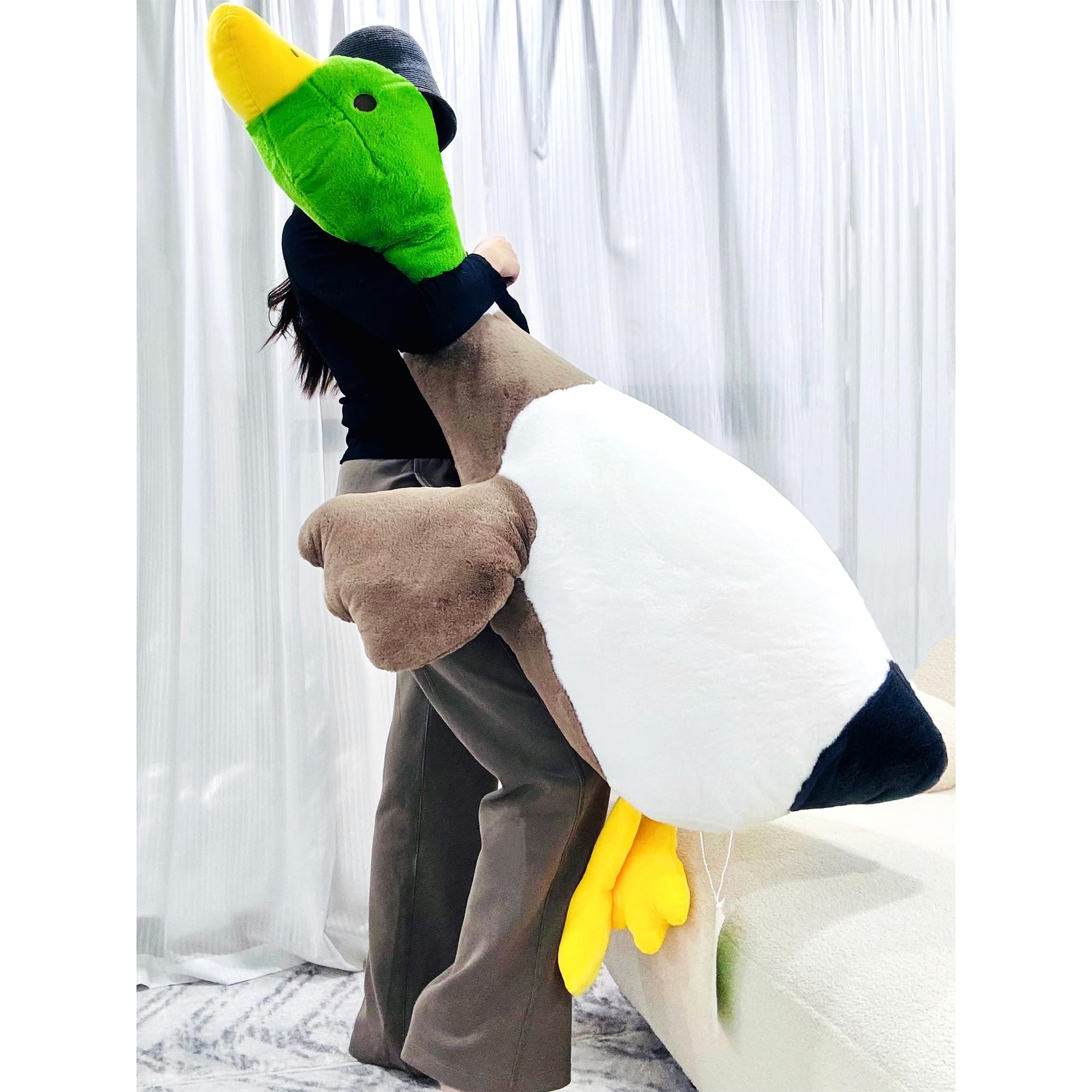 Tanha Goose Plush Stuffed Animals (Mallard Duck, 62.9inch/160cm)