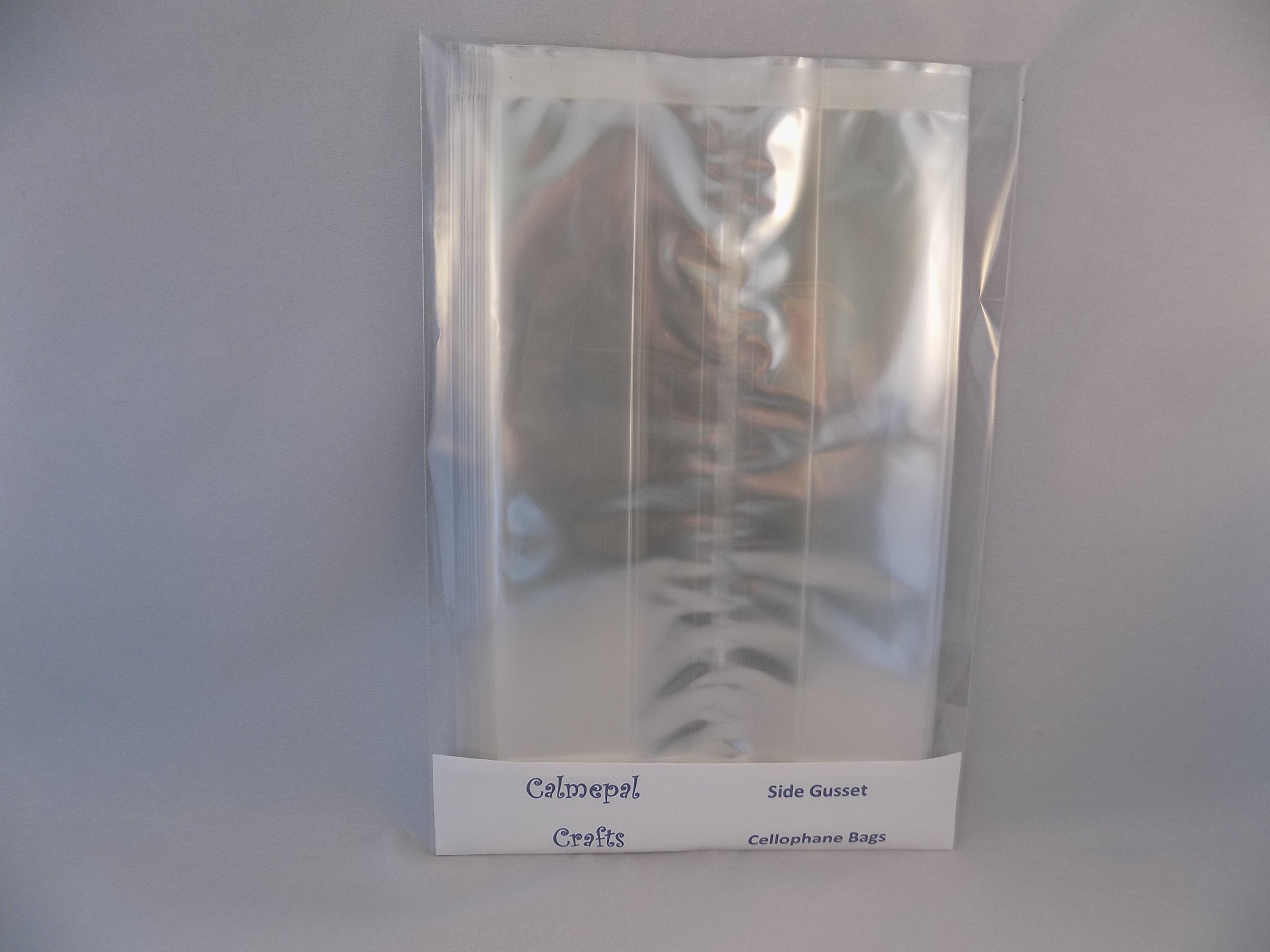 Cals Crafts 100 x Clear sweet Gift, Party, Display Bags with gusset 9" (tall) x 5" x 3"