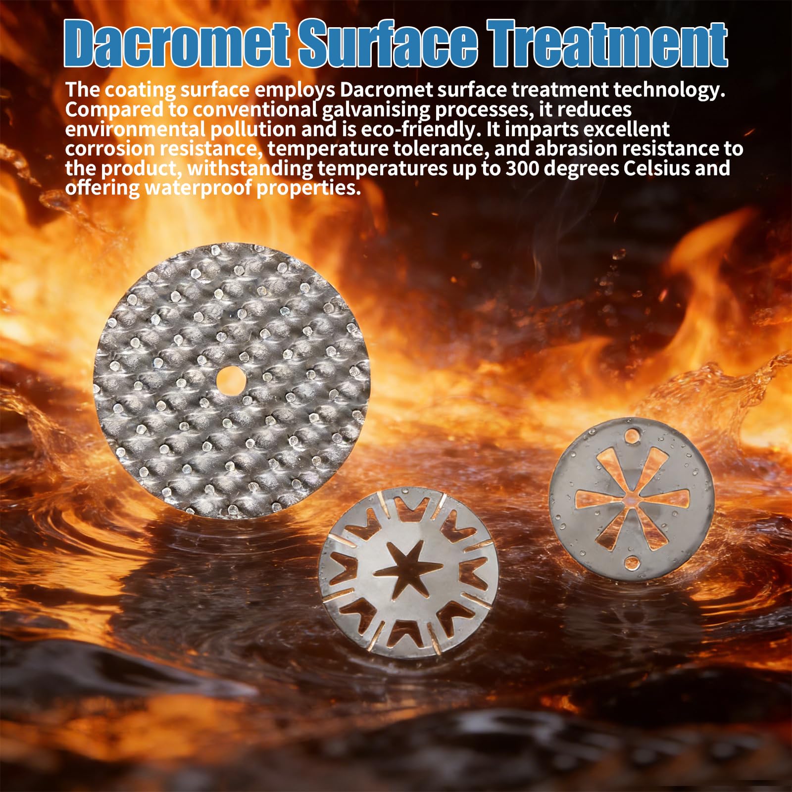 36 Stück Hitzeschutzplatte Reparatursatz für Auto, 30mm Klemmscheiben Hitzeschutzblech, 52mm Reparaturbleche, Hitzeschutzblech Auspuff Reparatursatz Kompatibel mit N90335004 (12 Sets) - 5