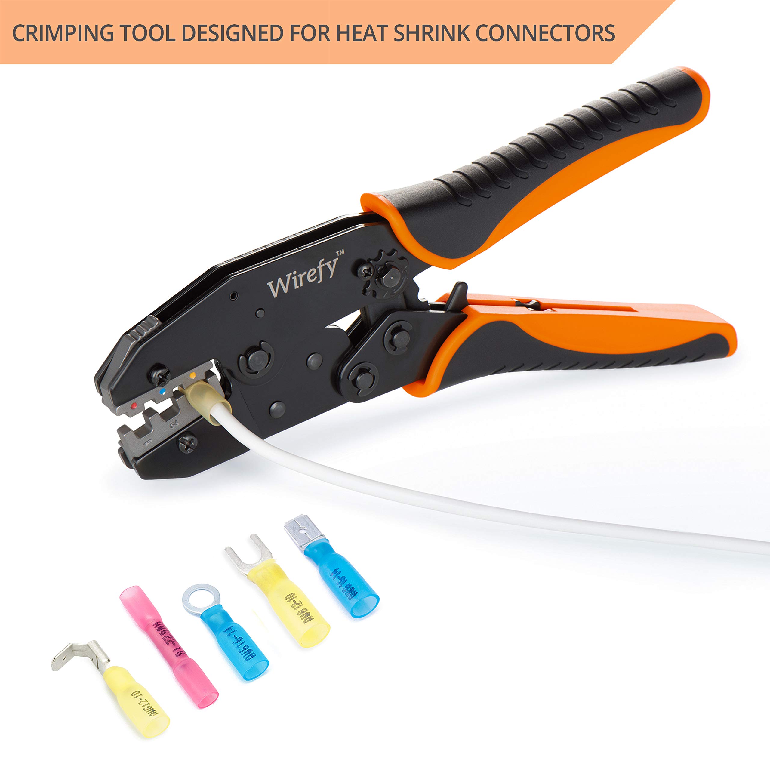 Crimping Tool For Heat Shrink Connectors Ratcheting Wire Crimpers