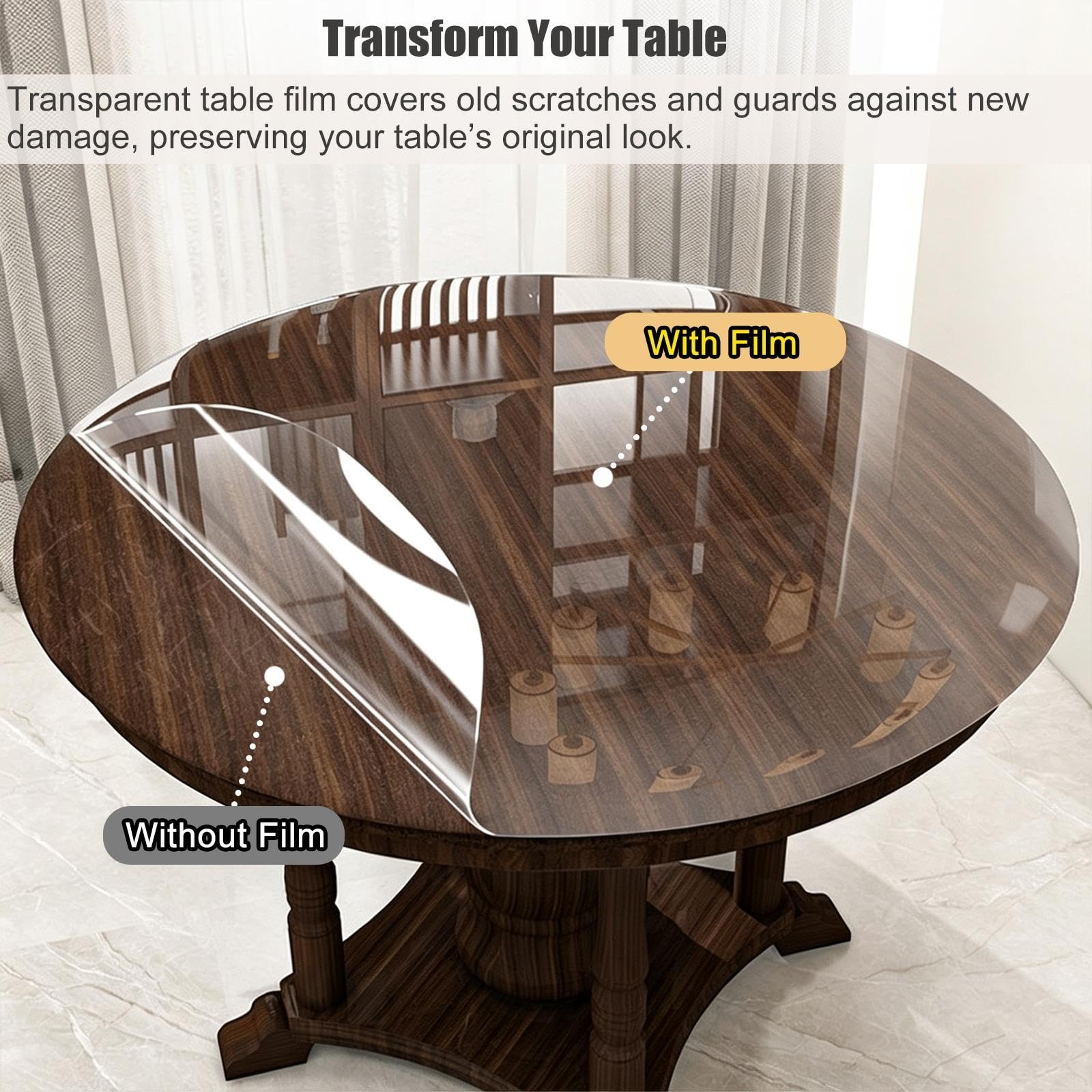vinilo transparente adhesivo Película Protectora De Mesa Adhesiva Pequeña
