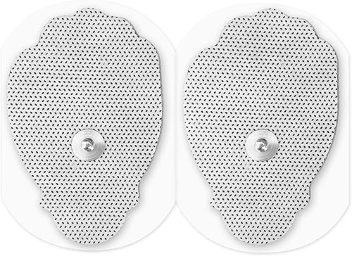 Miniatura 2 de Easyhome 16 almohadillas de electrodo adhesivo reutilizables TENS de 2 x 3 pulgadas para masajeador de pulso electrónico TENS en forma de mano, 510K