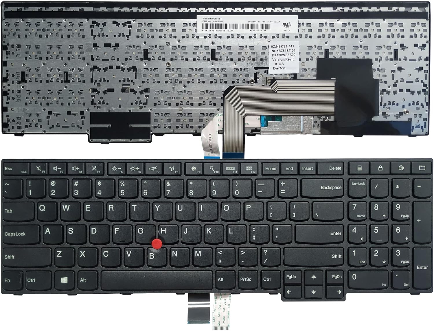 Laptop Replacement Keyboard Fit Lenovo ThinkPad E550 E555 E560 E565 9Z.NBKST.101 NSK.Z51ST PK130TS3A00 SN20F22474 US Layout