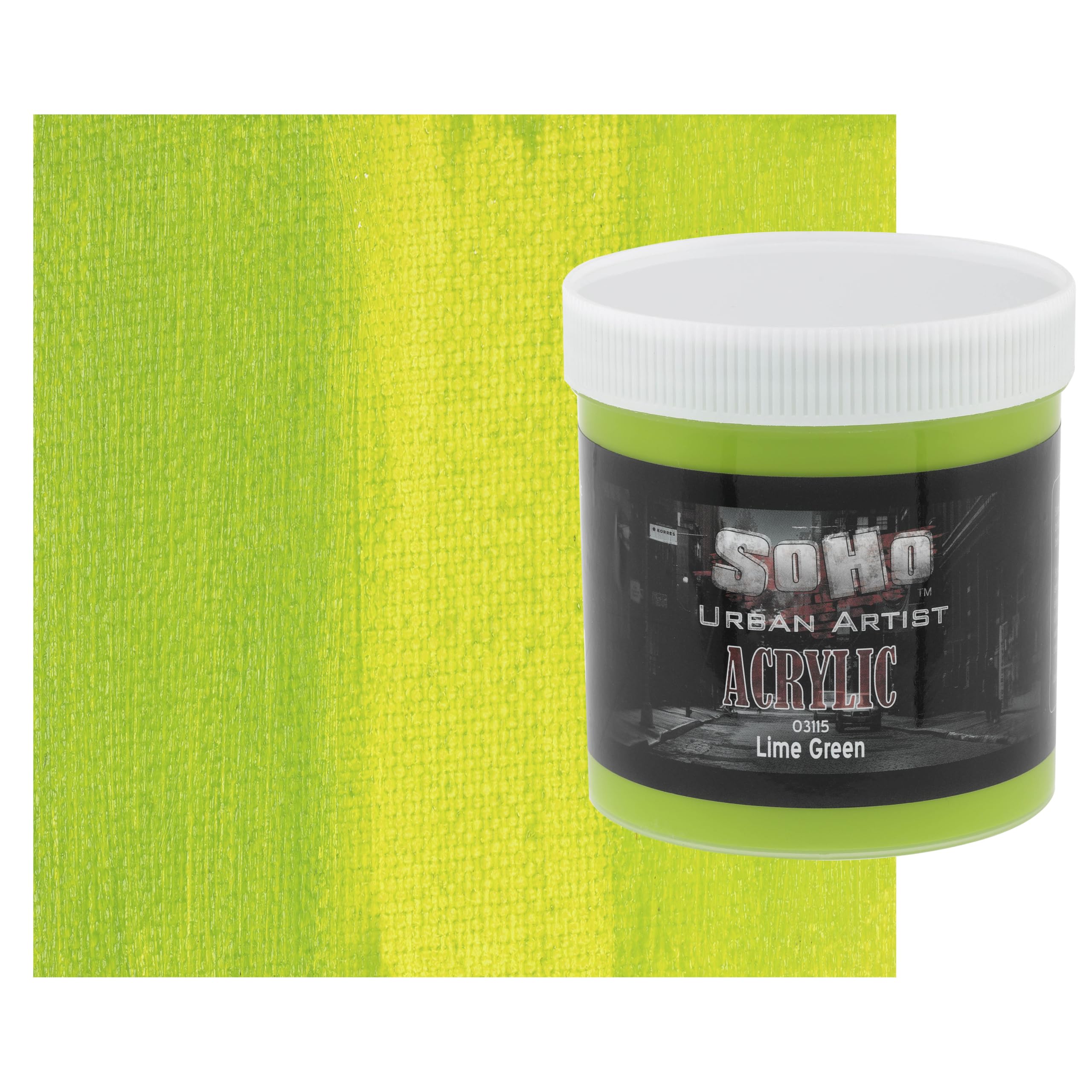 Soho Urban Artist Heavy Body Acrylic Paint - 500 ml Jar - Lime Green - Thick, Rich Color, Excellent Coverage, Professional Quality - Artists Acrylic