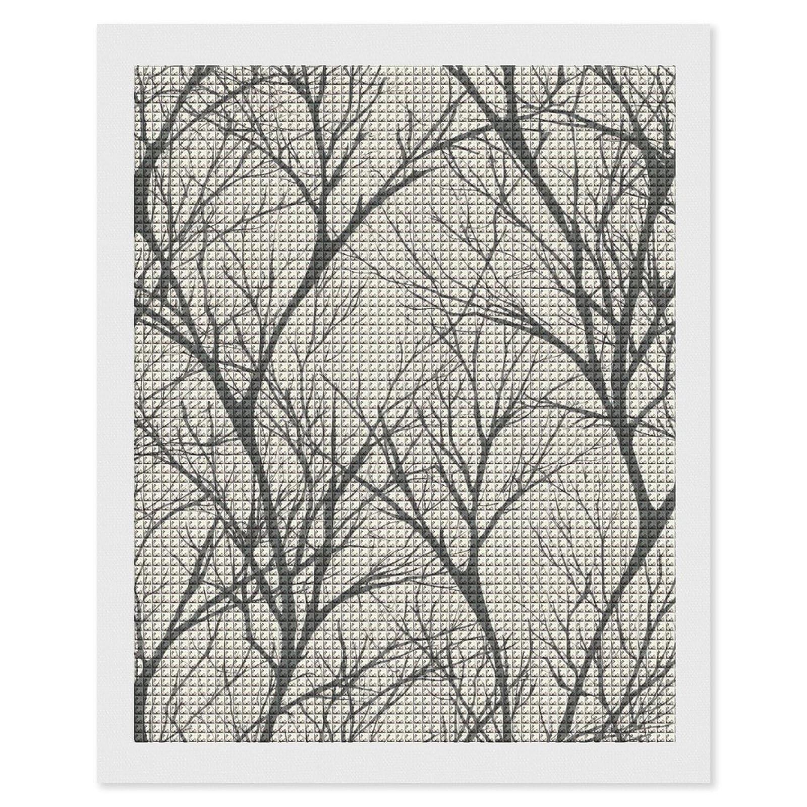 Tree Branch Diamond Art Kits for Adults, DIY 5D Diamonds Painting Kits for Beginner, Round Full Drill Diamond Dots Painting, 16"x20" Diamonds Pictures Gem Art and Crafts Wall Decor