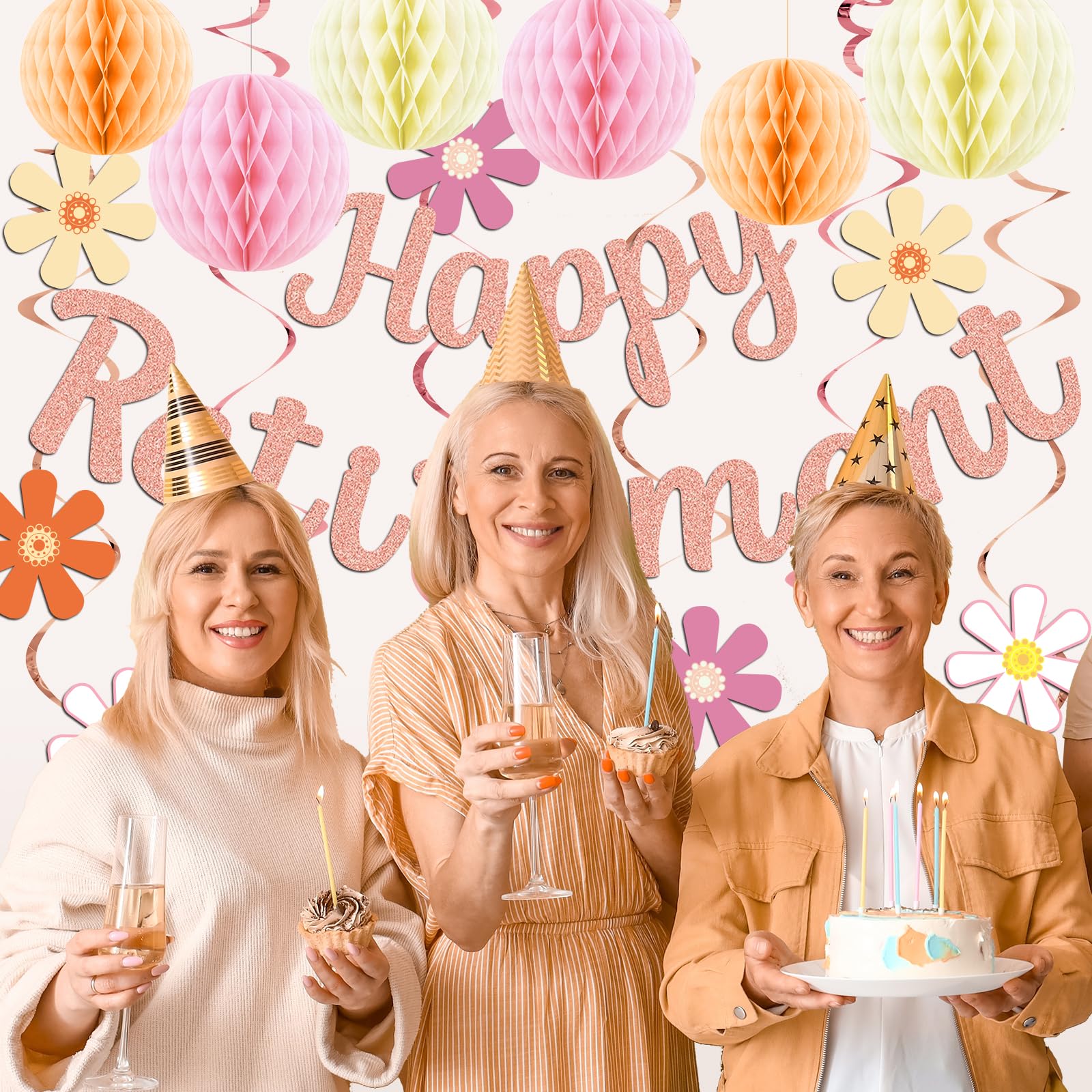 Palloncino In Foil 45 Cm 'Happy Retirement' A Forma Di Prisma – Decorazione Per Festa Di Pensionamento - 3