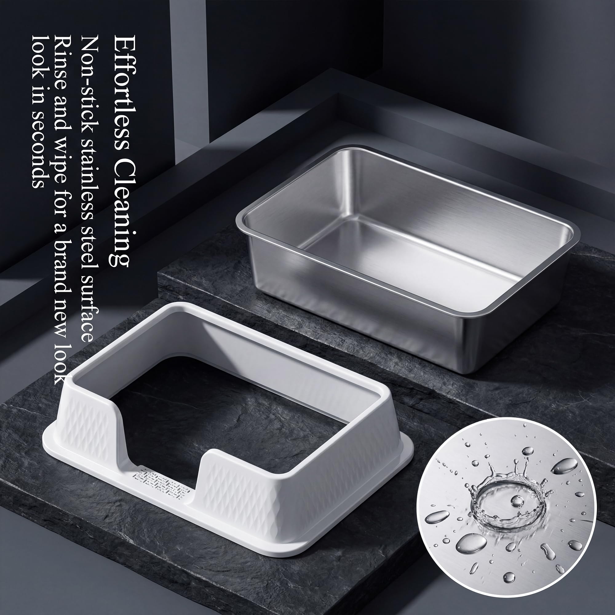 Caja de Arena para Gatos 6040 (Blanco M)