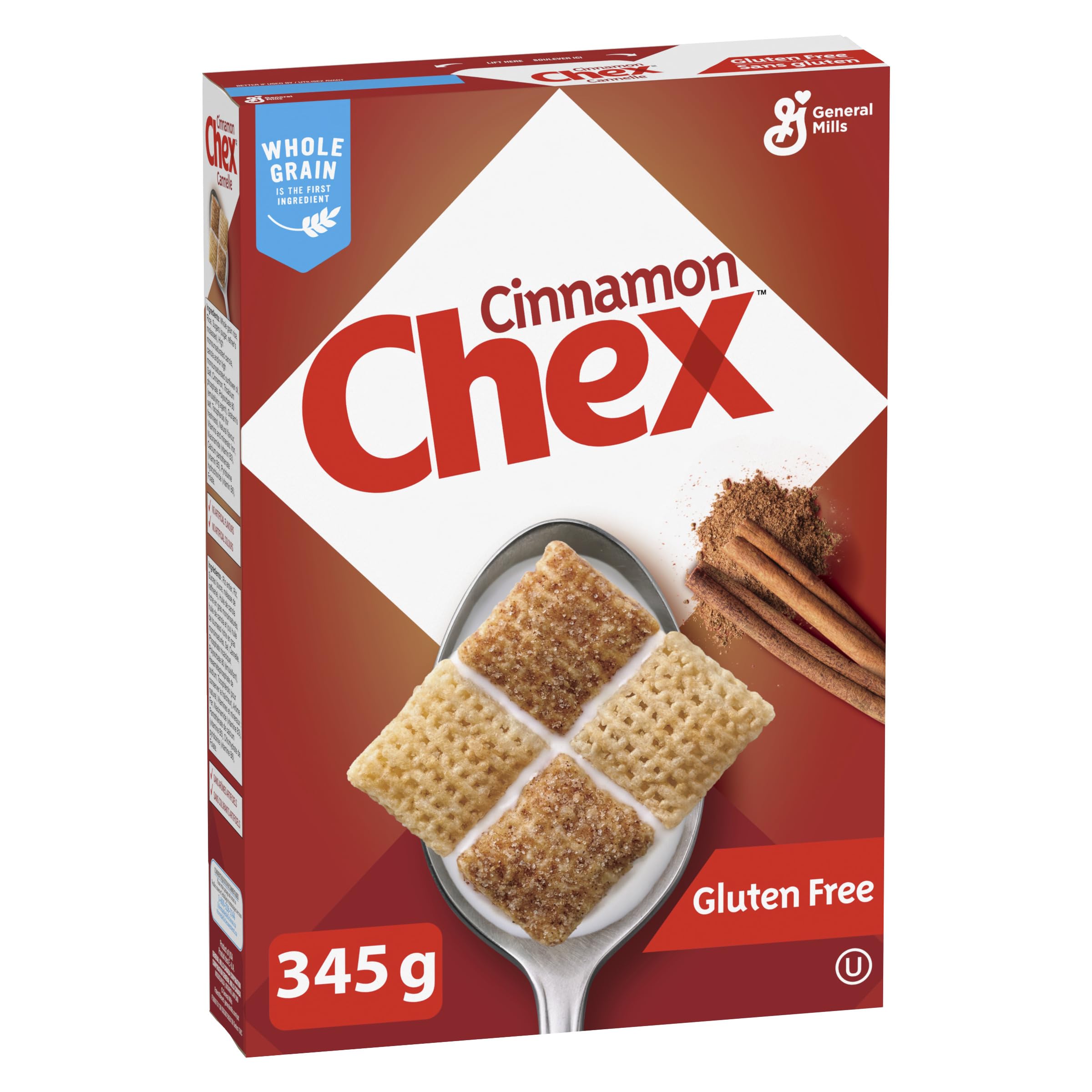 Chex Gluten Free Cinnamon Cereal, 345g/12.1oz, (Imported from Canada)