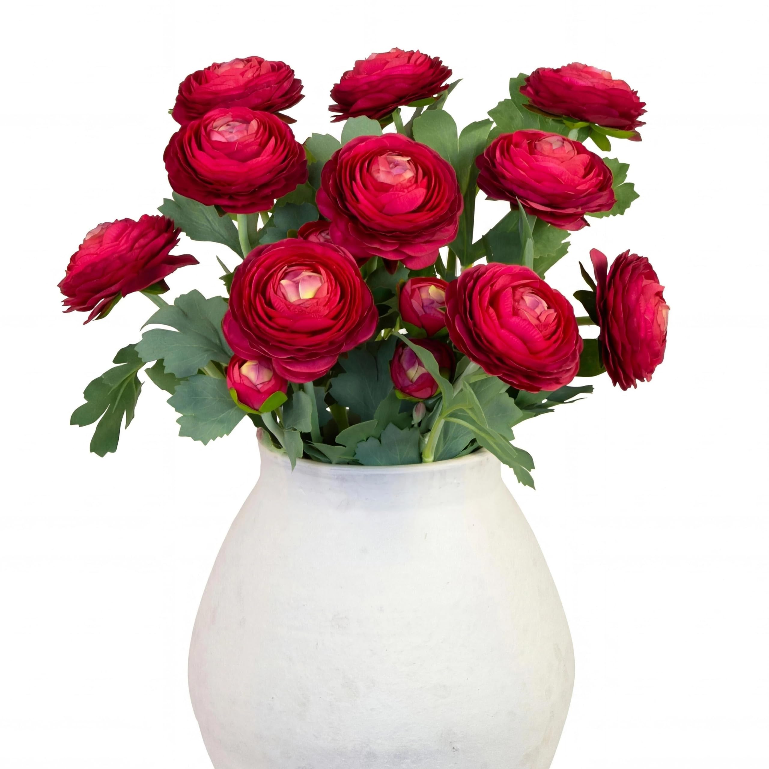 TOPIA Artificial Ranunculus Flowers 10 Pack