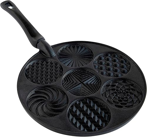 Nordic Ware - Sartén para hotcakes antiadherente, aluminio pesado, 7 tazas redondas, para gas, eléctrico, estufas de cerámica, fabricado en EE. UU