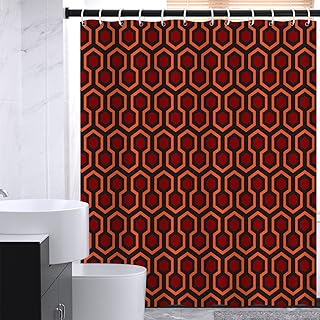 KAIRA Overlook Hotel Shower Curtain,Retro Horror Design,72x72 Inches,Halloween & TV Show Theme, Vintage Style Polyester Fabric with Hooks,Horror Fans & The Shining Bathroom Decor - Buy now