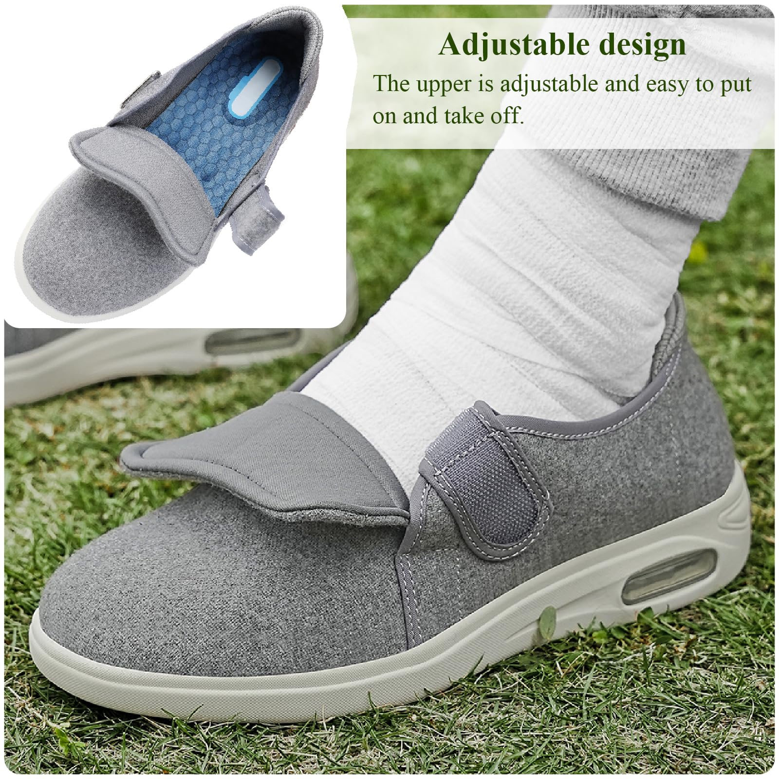 Zapatillas Diabéticas Ajustables para Pies Hinchados Hombre Mujer