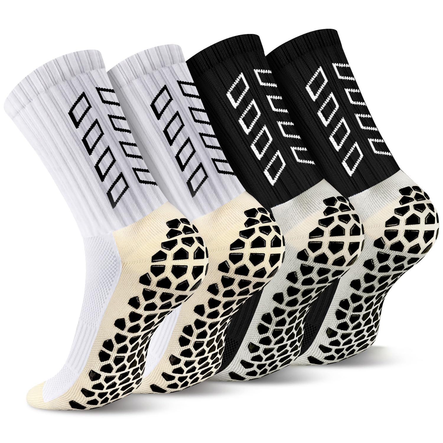 ENONEO Calze Calcio Antiscivolo Uomo 37-45 Calze Antiscivolo Calcio Anti Vesciche Addensare Cotone Calzini Sportivi Donna Traspirante Calzini Grip Calcio per Ciclismo Trekking