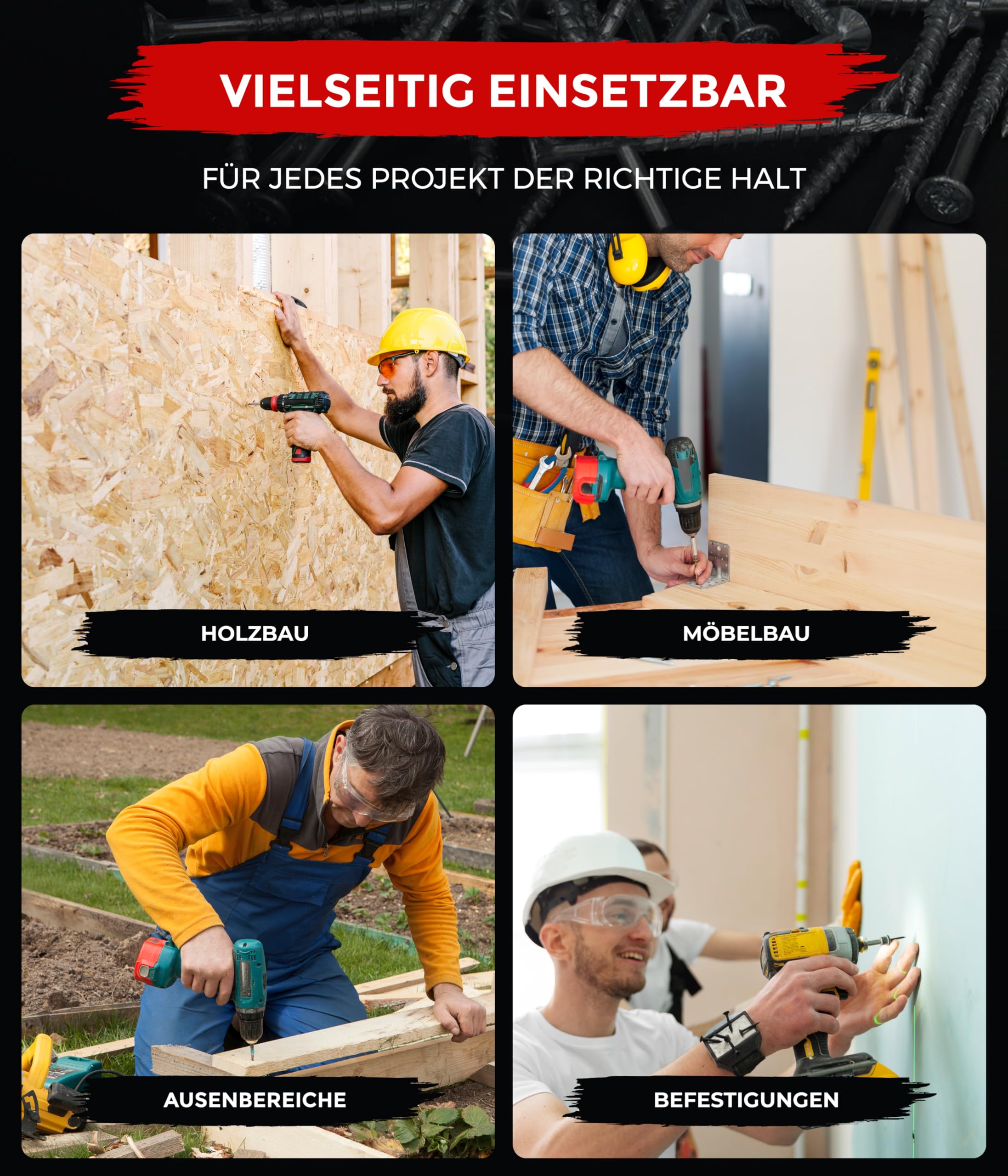 SCREW REBEL® Spanplattenschrauben 6x150 mm [25 Stück] – Edelstahl A2 rostfrei mit Teilgewinde & Senkkopf – TX25 Antrieb – Holzschrauben mit ETA-Zulassung