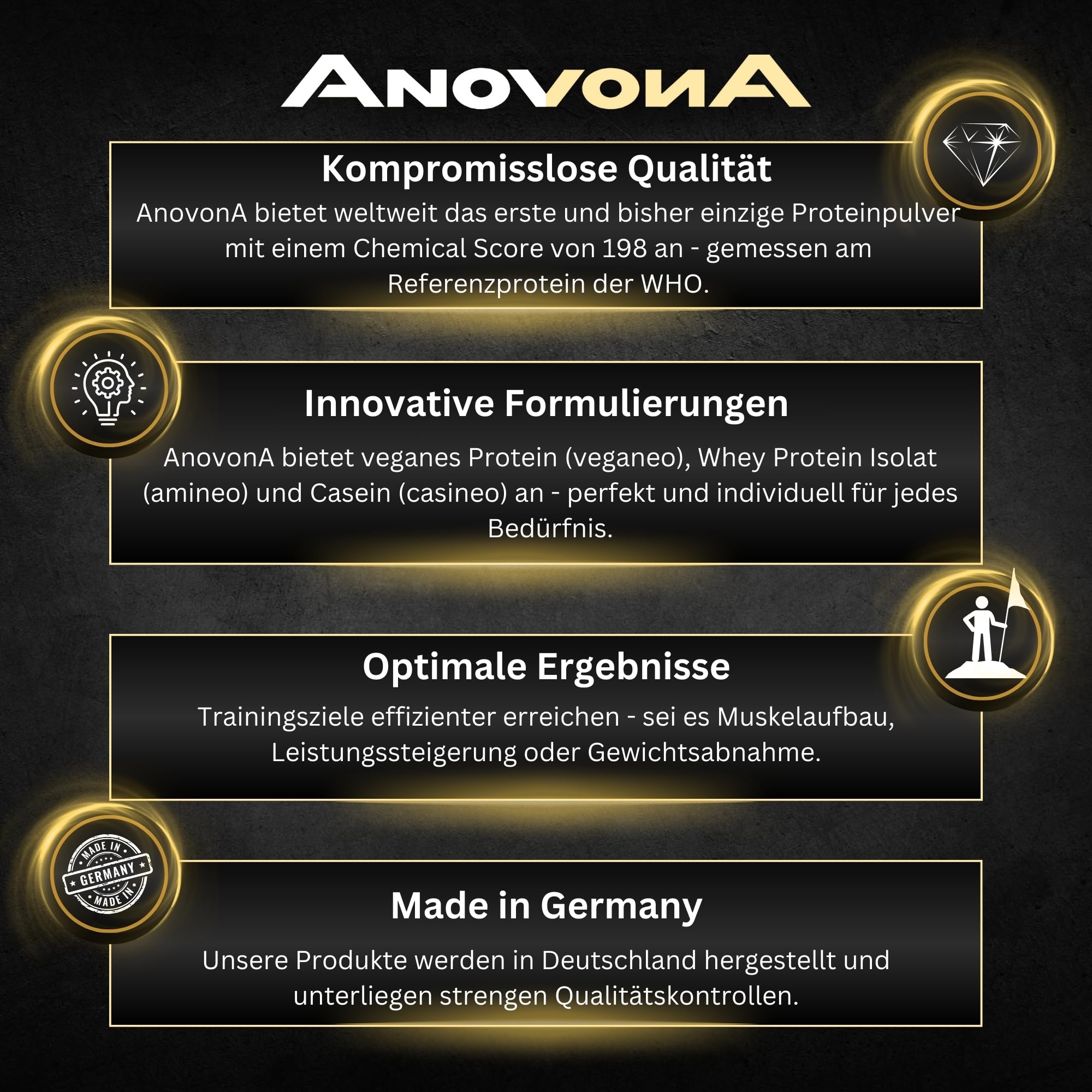Anovona casineo 8K Protein Pulver: Langanhaltende Sättigung & Muskelaufbau – Casein Protein mit höchster biologischer Wertigkeit– Ideal für Regeneration & Muskelproteinsynthese – Bourbon Vanille, 450g