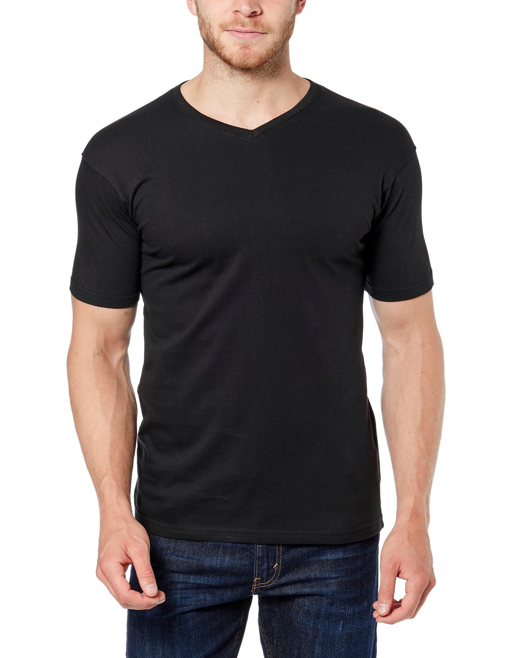 Lower East Basic T-Shirts mit V-Ausschnitt für Herren 3er I 5er I 10er Pack aus 100% Baumwolle in vielen Farben