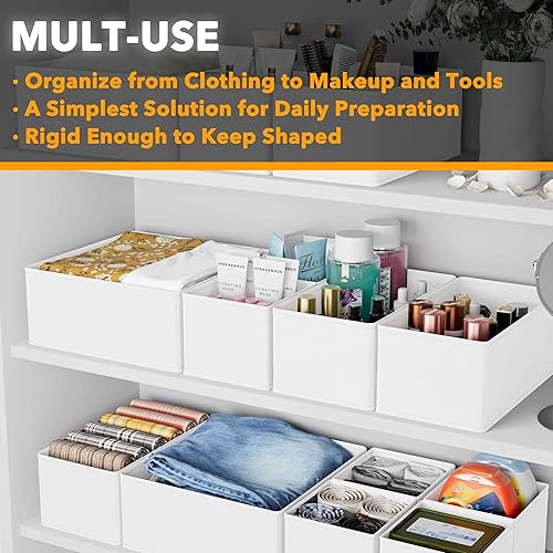Miniatura 4 de SpaceAid Organizador de cajones de ropa, paquete de 12 contenedores organizadores de aparador para guardería, organización de armario y divisores de