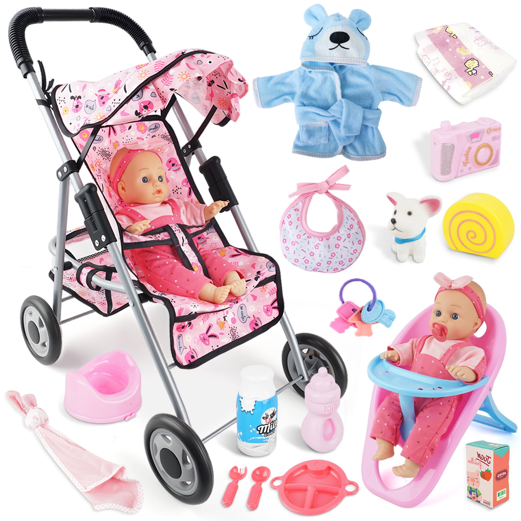 Amazon.com: SMILESSKIDDO Baby Doll and Stroller Accessories, Dolls