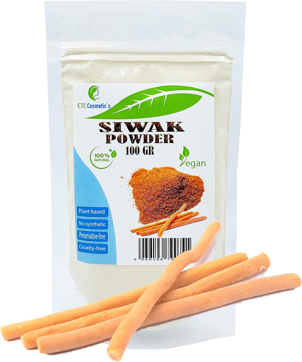Siwak (Miswak) Polvo, persica salvarado, 100% solo Miswak (siwak) Polvo - Cuidado Dental | Pasta Dental Natural | Dientes Blanqueadores | Cuidado Oral – 100 gr