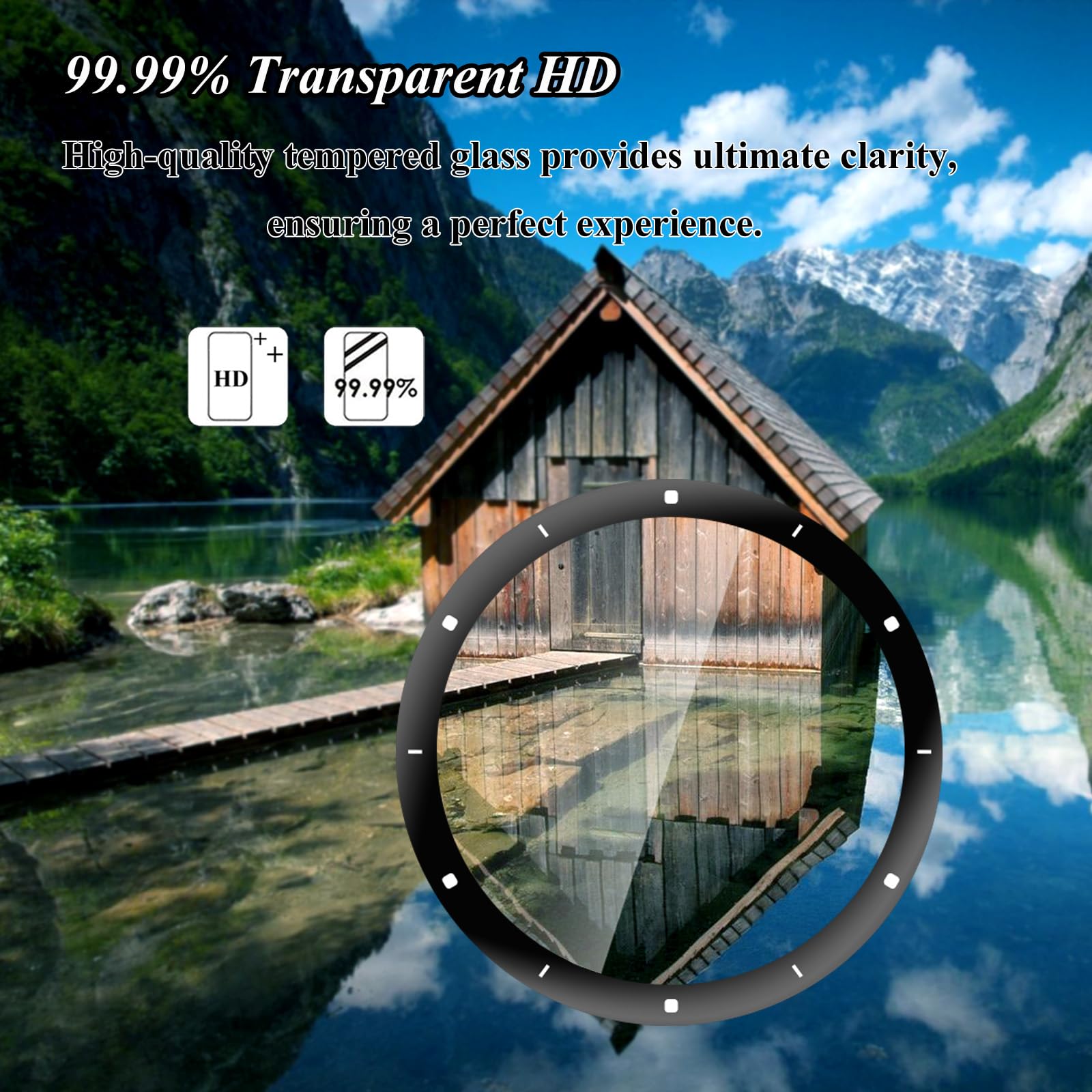 INF Screenprotector van gehard glas voor Garmin Vivoactive 5