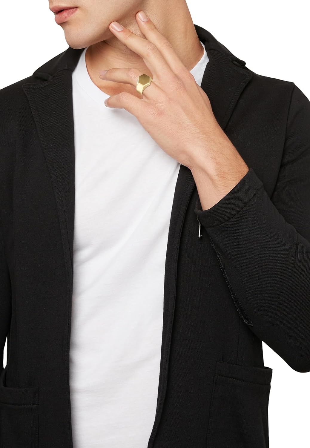 Anello Uomo Breil Kaleido In Acciaio Color Oro - Design Esagonale, Misura 21, Senza Pietre - Foto 3