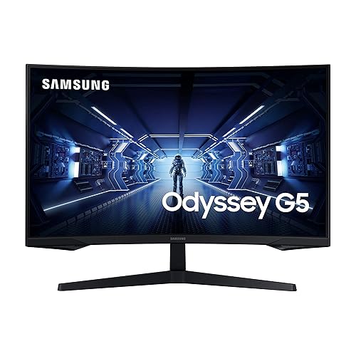 Immagine del prodotto Samsung Monitor Gaming Odyssey G5 (C27G53), Curvo (1000R), 27'', 2560x1440 (WQHD 2K), HDR10, VA, 144 Hz,1 ms , FreeSync Premium, HDMI, Display Port, Ingresso Audio, Eye Saver Mode, Flicker Free, Nero