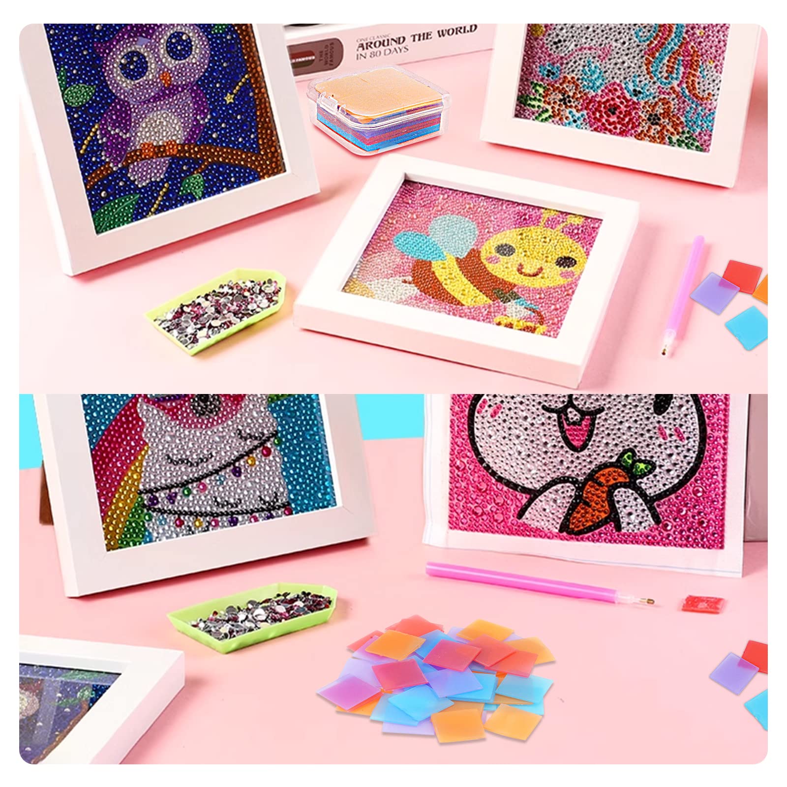 Pack Of 24 Diamond Art Glue Clay, Diamond Painting Wax, Colorful Diamond Painting Kit With Storage Box For DIY Painting, Embroidery, And Tool Set - View #9