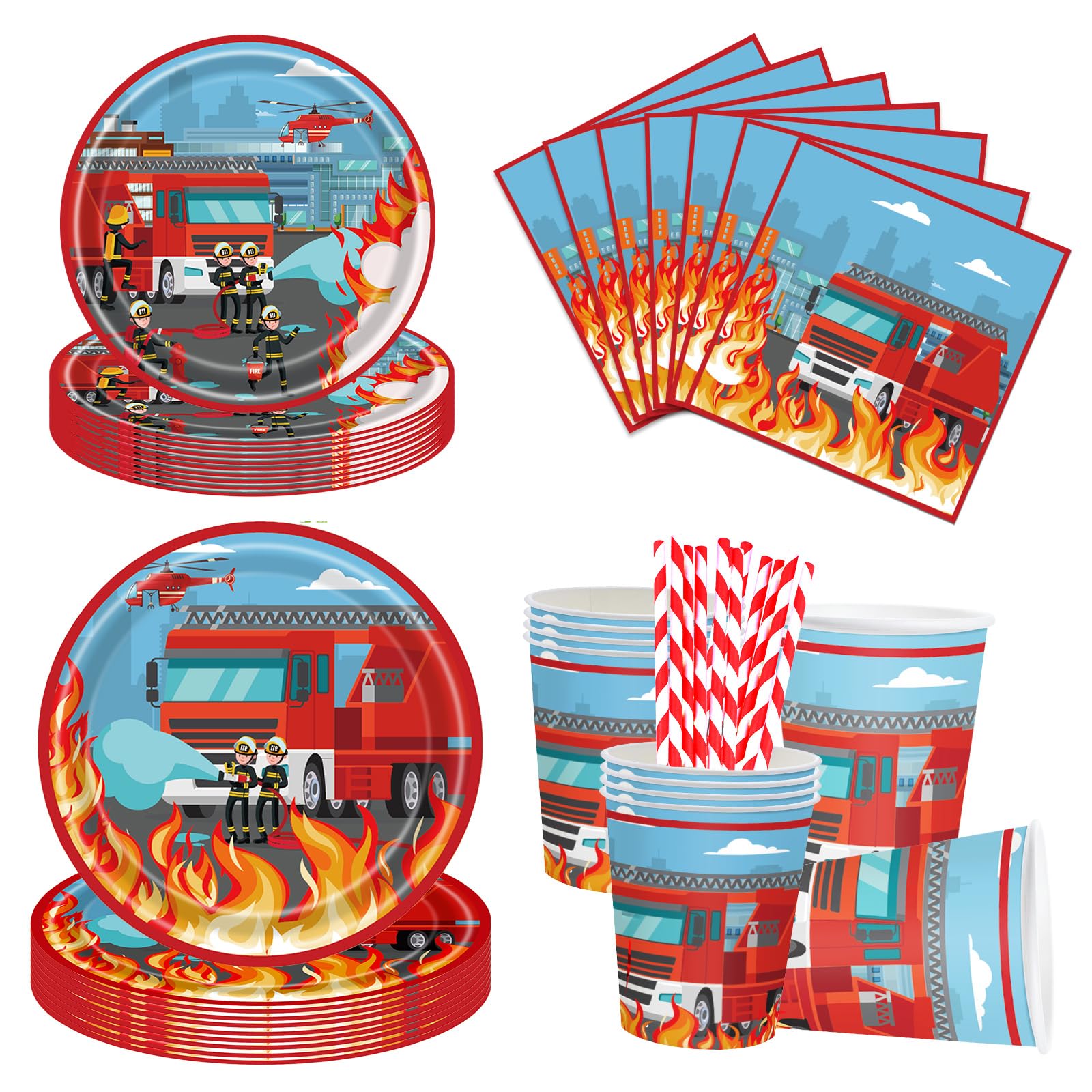 Aitsite vehicle Partygeschirr Set