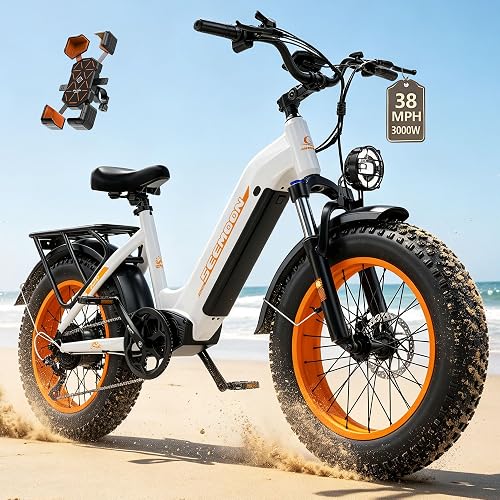 Seemoon 3000W E-Bike Up to 105Mi 52V 25Ah 20' Fat Tire Offroad Adults SM5