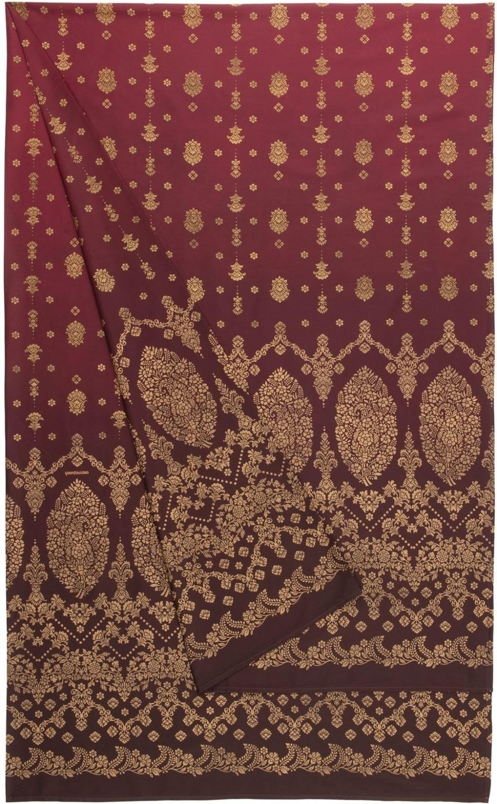 Bassetti Gold Decor 9333371 Granfoulard Cloth 100% Cotton Bordeaux R1 Dimensions: 350 x 270 cm