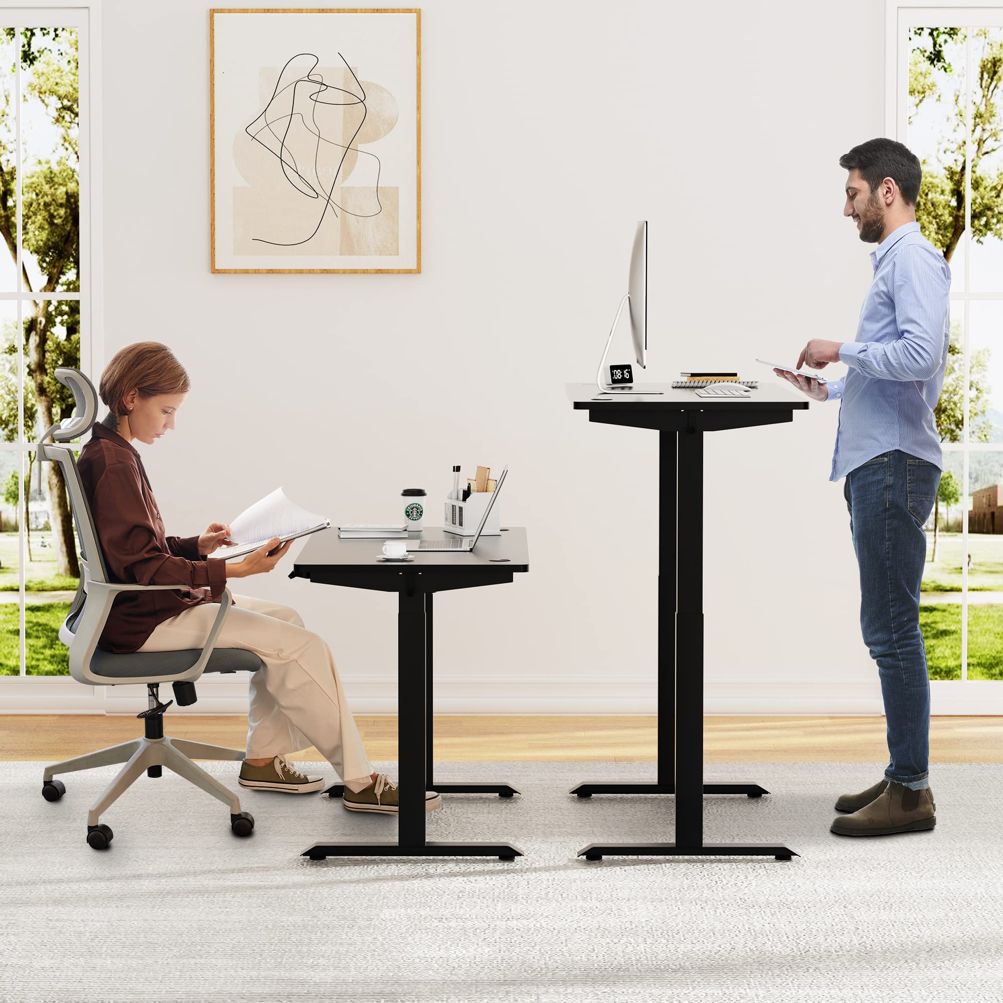 ⭐Jing⭐　INOUT NEW Standard Table nspire Natural Table with Grey Chair 5-Piece Dining Set | RONA