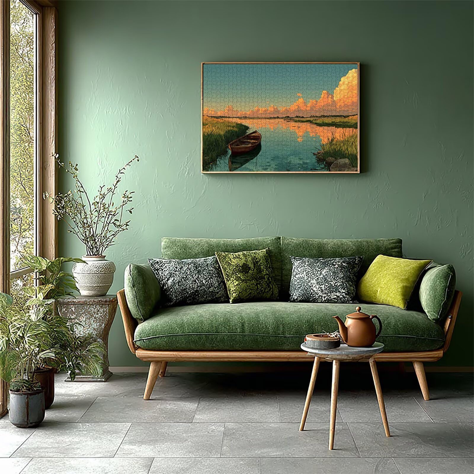 Barca Puzzle 6000 Pezzi Adulti, Paesaggio Puzzle Legno con Scatola 179x105cm, Idea Regalo Uomo e Donna, Divertimento Per Adulti, per Gioco Familiar, Giochi di Sfida, Squisita confezione Regalo, Q-5072