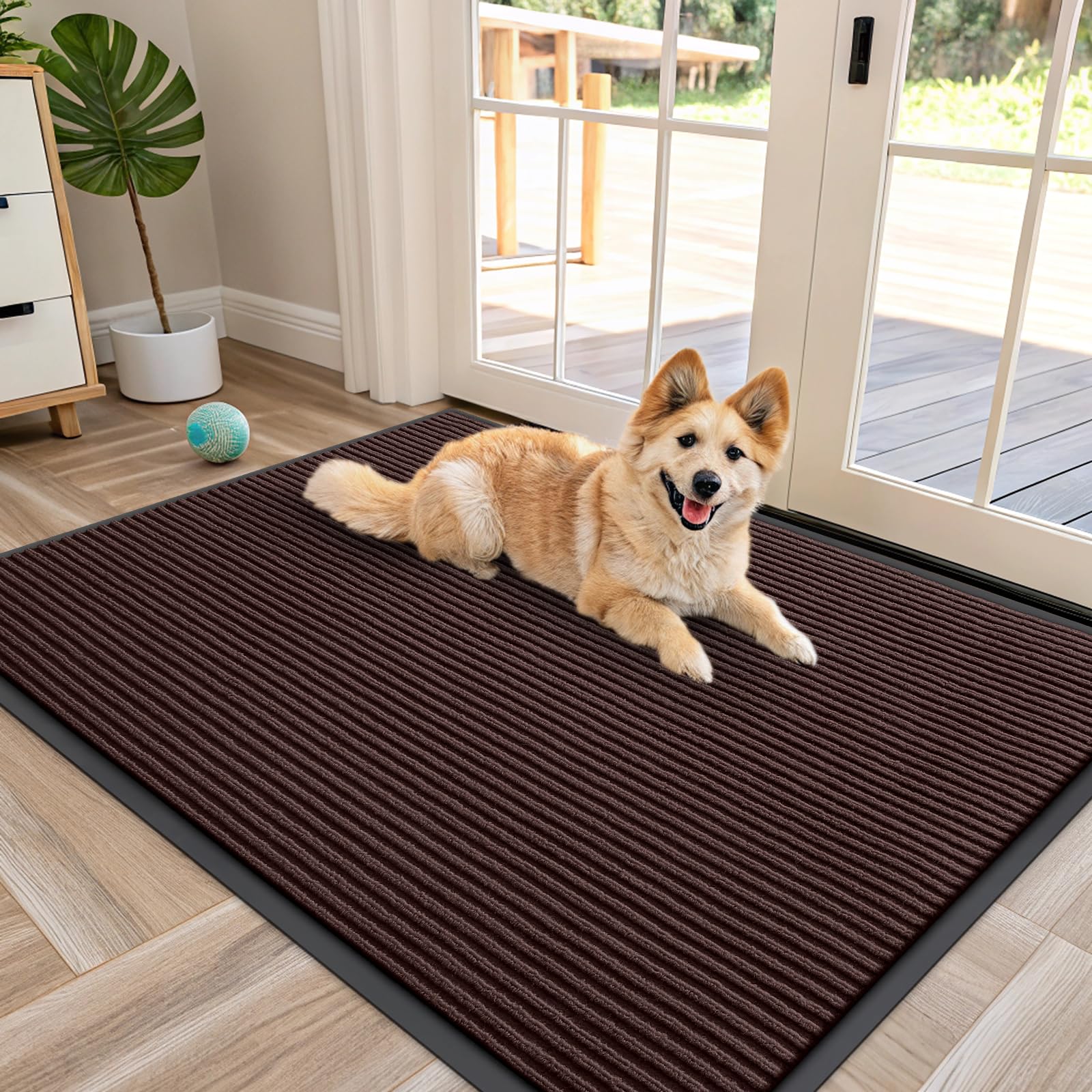 OLANLY Front Door Mat Indoor Outdoor Entrance, Waterproof Heavy Duty Doormat, Fade Resistant, Low Profile, Easy Clean Patio Porch Welcome Floor Mats for Entry, 29.5x17, Beige — view 74