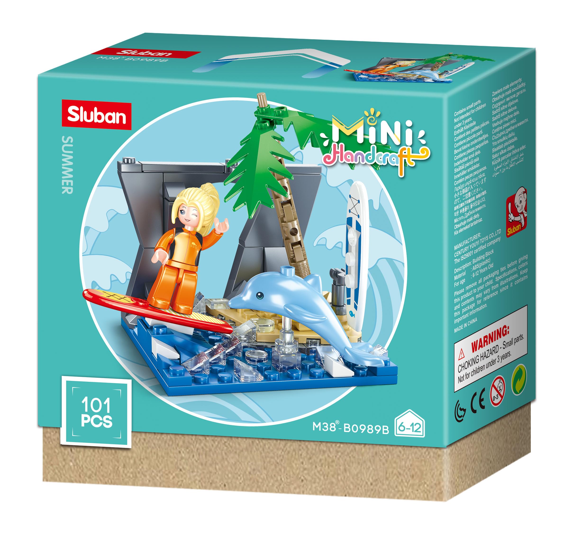 Sluban Mini Handcraft Maceracı Sörf Yapım Seti, 101 Parça