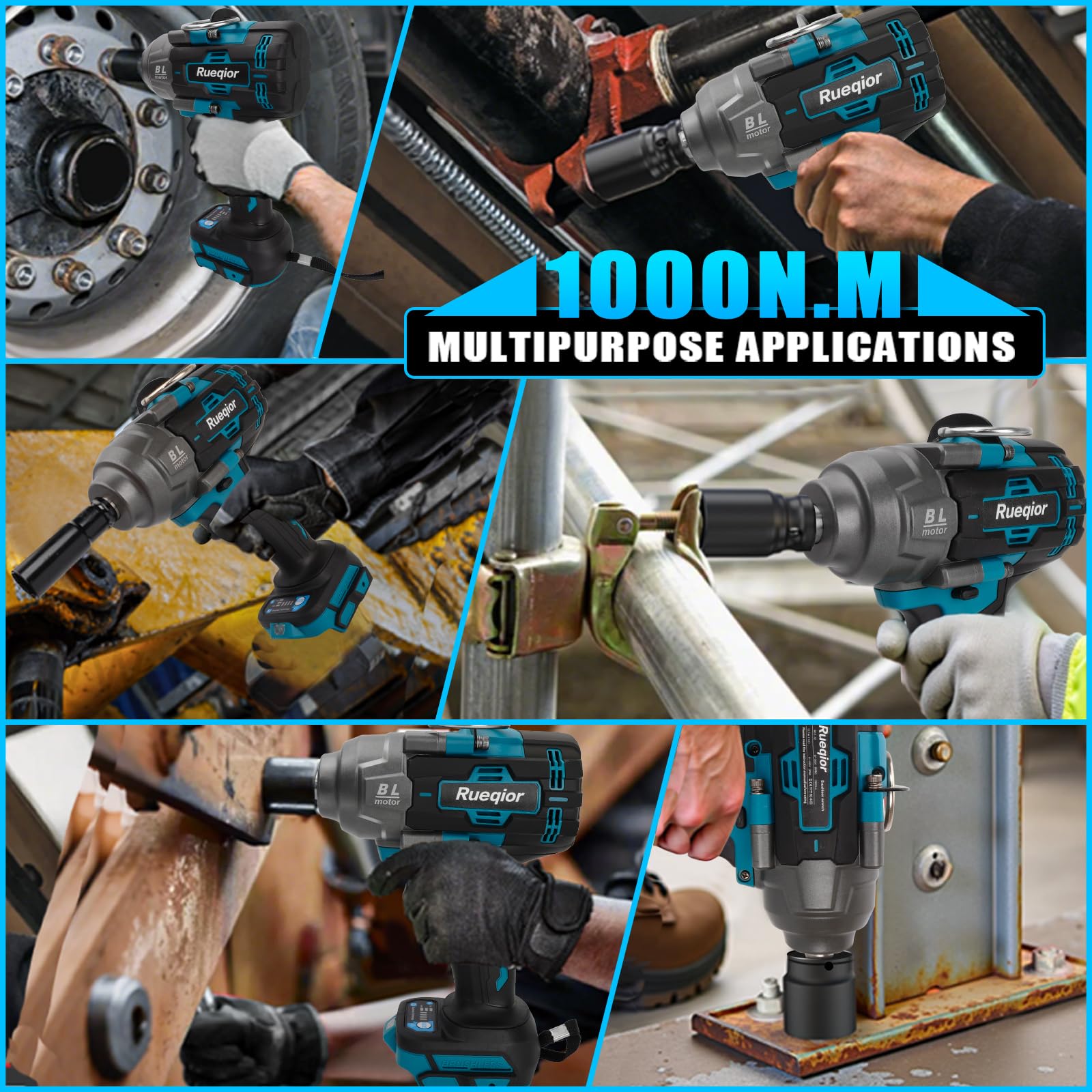 Rueqior Cordless Impact Wrench 1/2