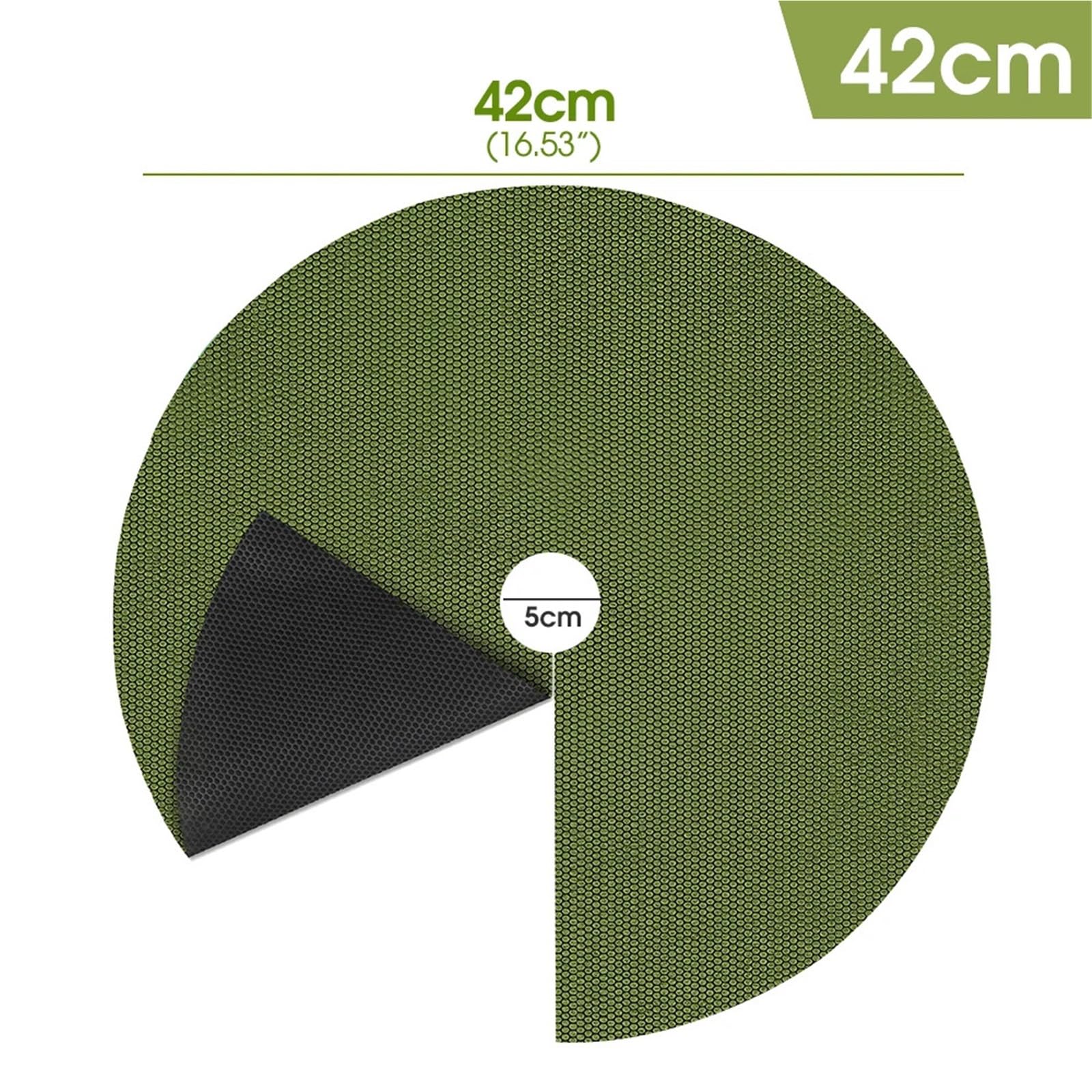 Unkrautvlies 0,3 mm Dickes, rundes Baumschutz-Unkrautschutzmatten-Kontrolltuch for die Wurzelabdeckung von Gartenobstgarten-Topfpflanzen(Round-42cm,20PCS)