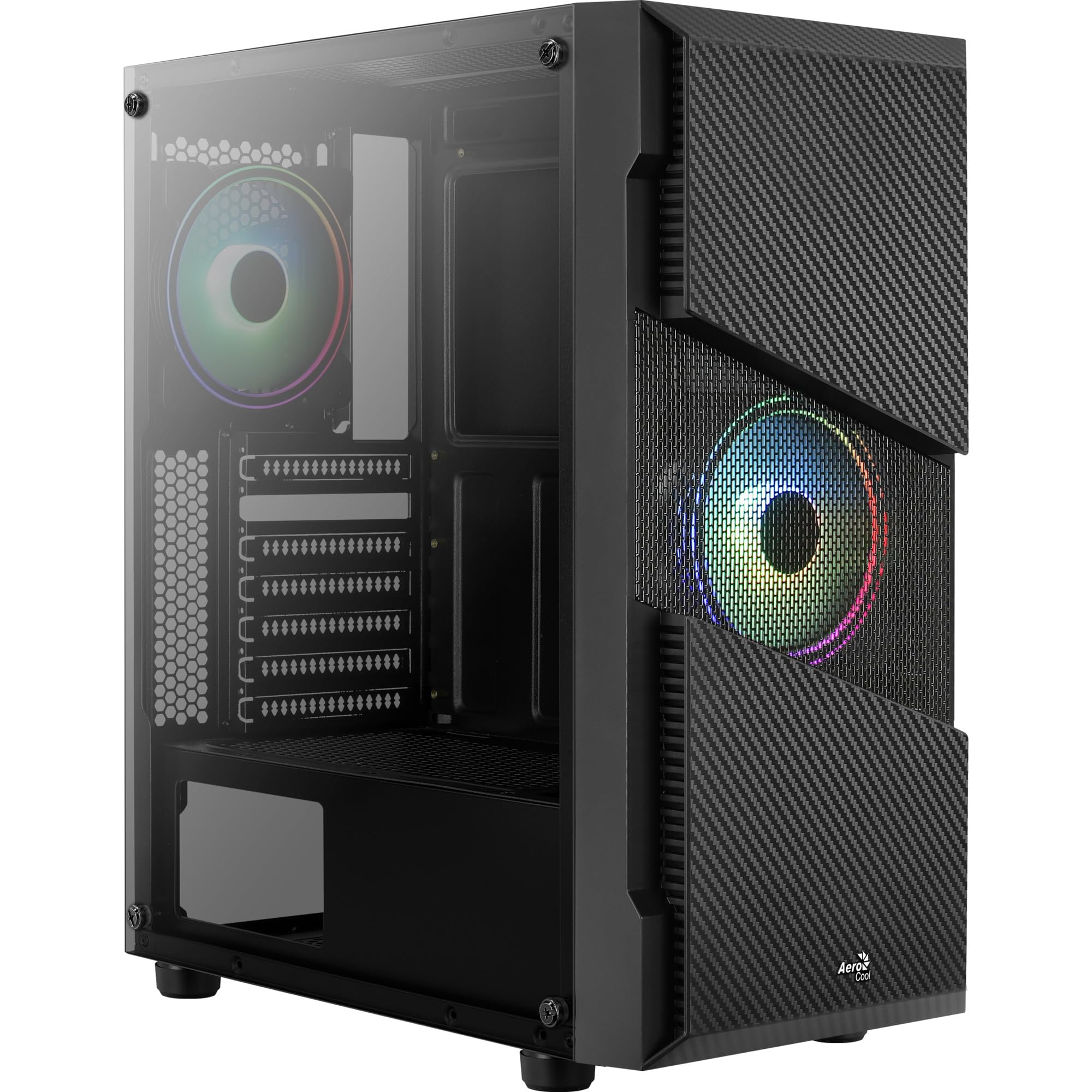 AEROCOOL PGS Menace Saturn RGB-G-BK-V1 Black Mid Tower PC Case