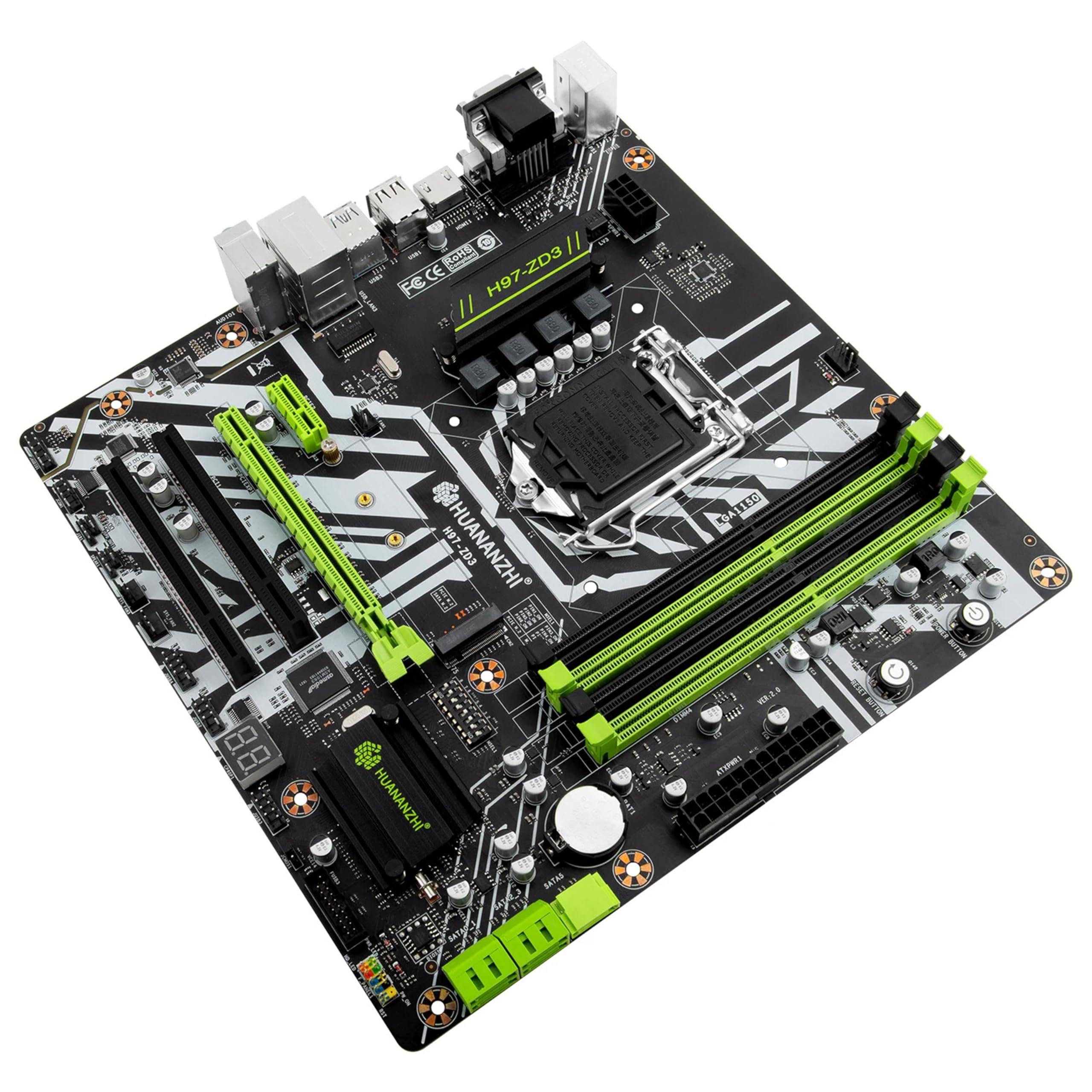 SIMPLETEK - Scheda Madre Micro-ATX LGA 1150 Socket H3 DDR3 M2 PCIe NVMe Compatibili con Processori di 4° Generazione | Slot HDMI DVI-I